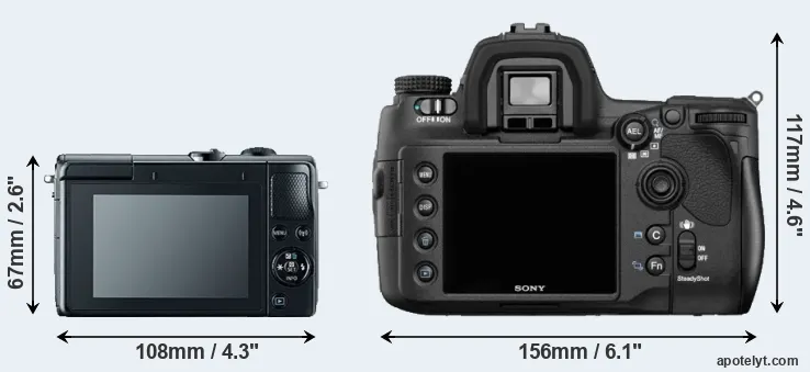 Comparison M100 or A850 rear