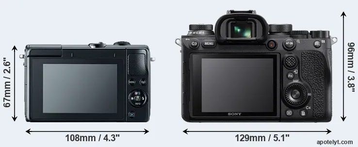 Comparison M100 or A9 II rear