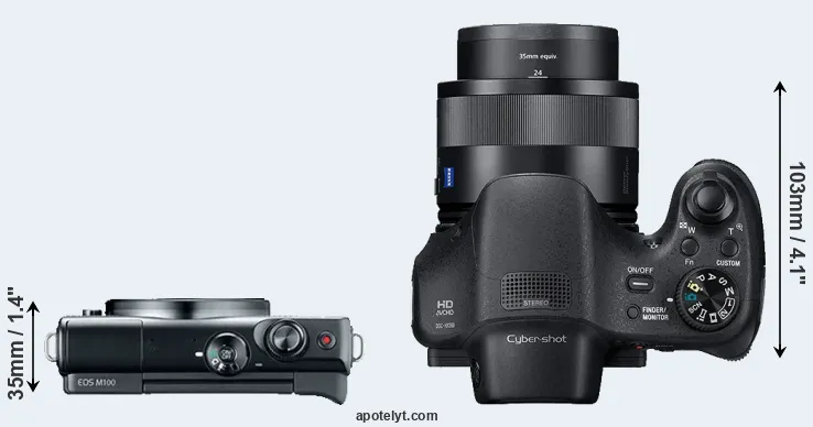 Compare M100 versus HX350 top