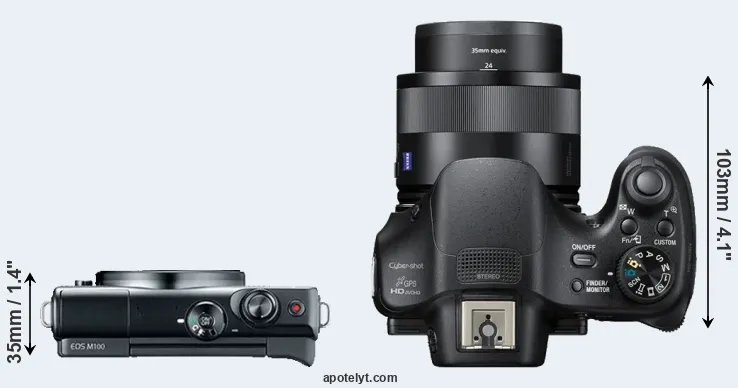Compare M100 versus HX400V top
