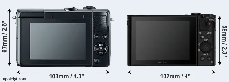 Comparison M100 or HX90V rear