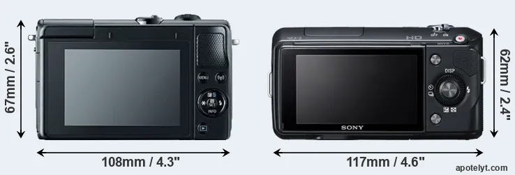 Comparison M100 or NEX-3 rear