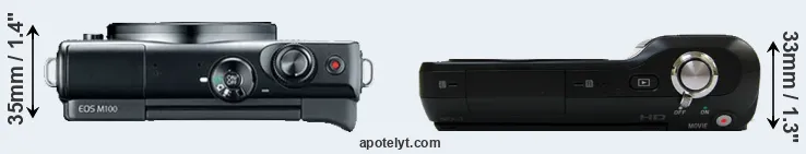 Compare M100 versus NEX-3 top