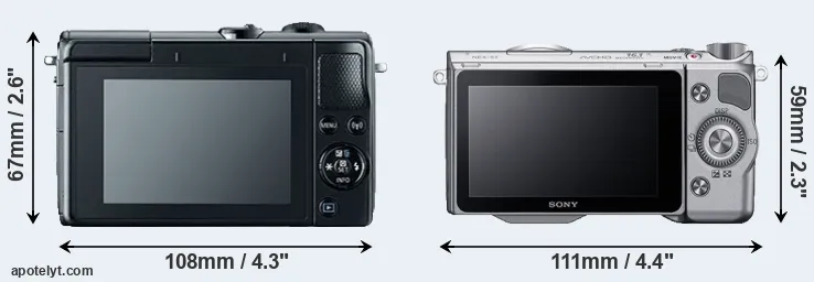 Comparison M100 or NEX-5T rear