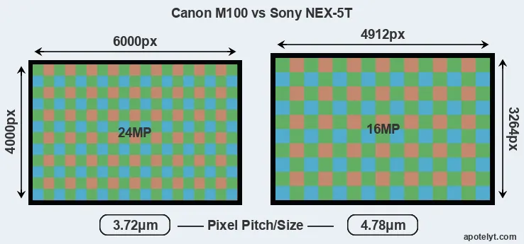 M100 versus NEX-5T MP