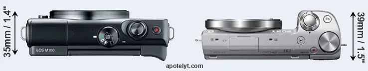 Compare M100 versus NEX-5T top