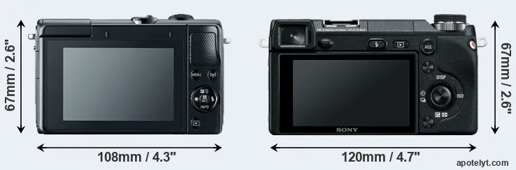 Comparison M100 or NEX-6 rear