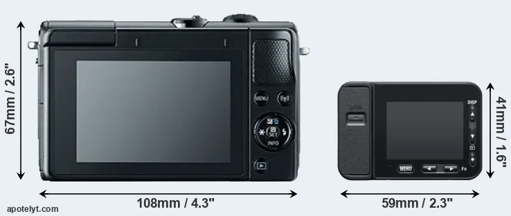 Comparison M100 or RX0 II rear