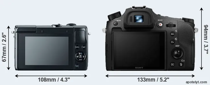 Comparison M100 or RX10 IV rear