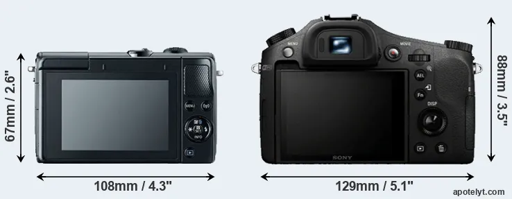Comparison M100 or RX10 rear