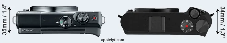 Compare M100 versus M1 top