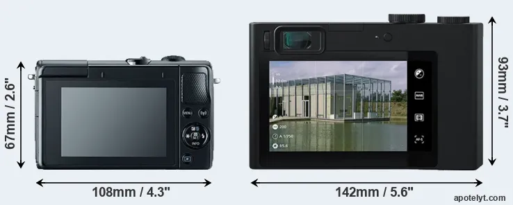 Comparison M100 or ZX1 rear