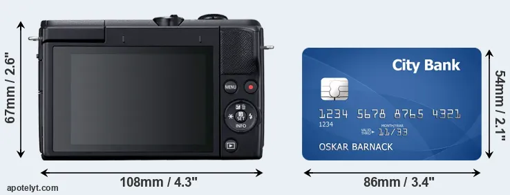 M200 and credit card rear side