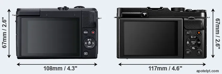 Comparison M200 or X-A1 rear