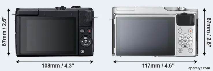 Comparison M200 or X-A10 rear