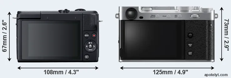 Comparison M200 or X-E5 rear