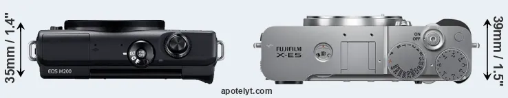 Compare M200 versus X-E5 top
