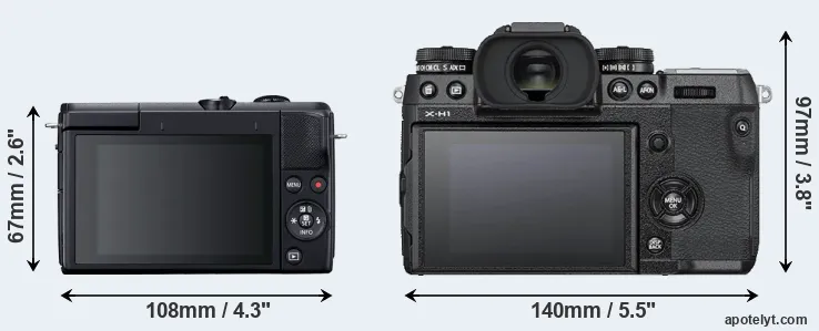 Comparison M200 or X-H1 rear