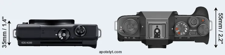 Compare M200 versus X-T200 top