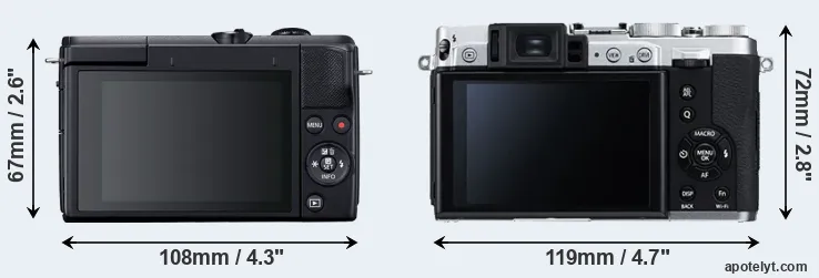Comparison M200 or X30 rear