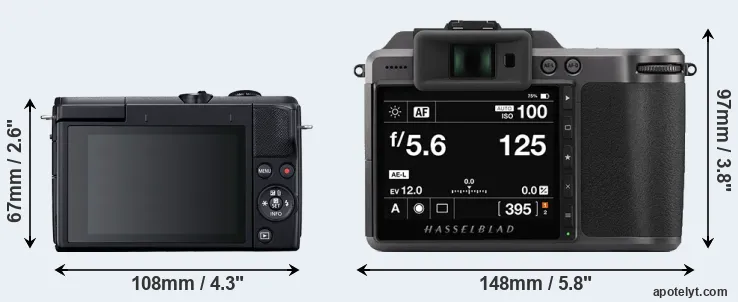 Comparison M200 or X1D II rear