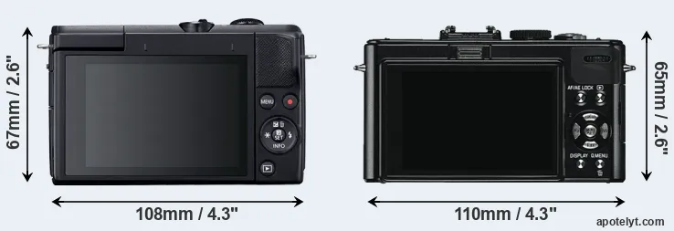 Comparison M200 or D-LUX 5 rear