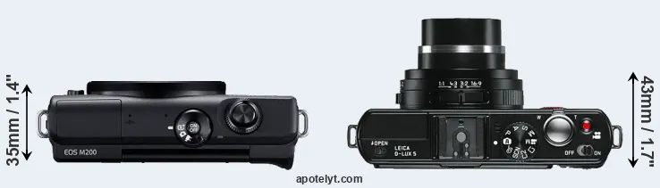 Compare M200 versus D-LUX 5 top