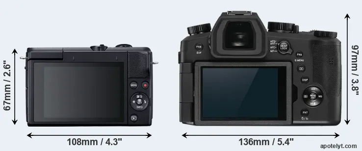 Comparison M200 or V-LUX 5 rear