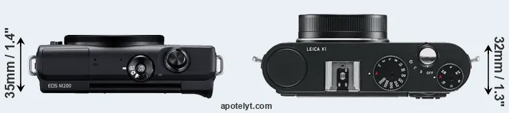 Compare M200 versus X1 top