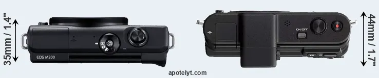 Compare M200 versus V1 top
