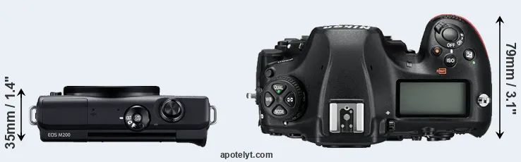 Compare M200 versus D850 top