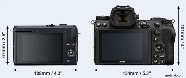 Comparison M200 or Z7 II rear