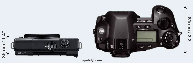 Compare M200 versus E-1 top