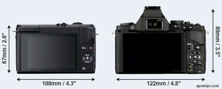 Comparison M200 or E-M5 rear