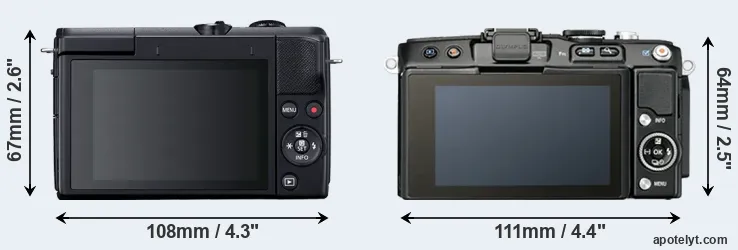 Comparison M200 or E-PL5 rear