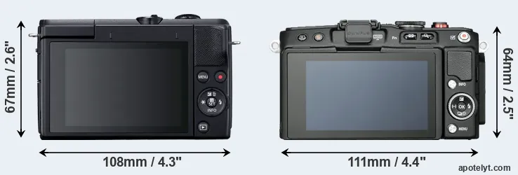 Comparison M200 or E-PL6 rear