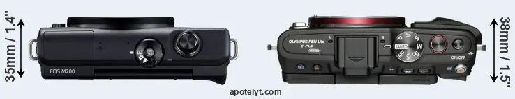 Compare M200 versus E-PL6 top