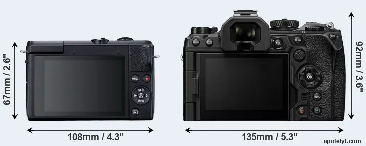 Comparison M200 or OM-1 rear