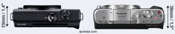 Compare M200 versus GF6 top