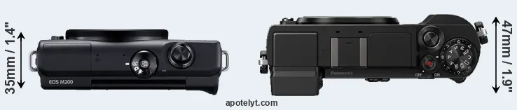 Compare M200 versus GX9 top