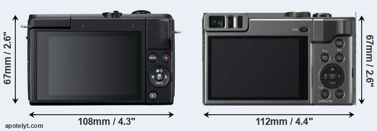 Comparison M200 or TZ90 rear