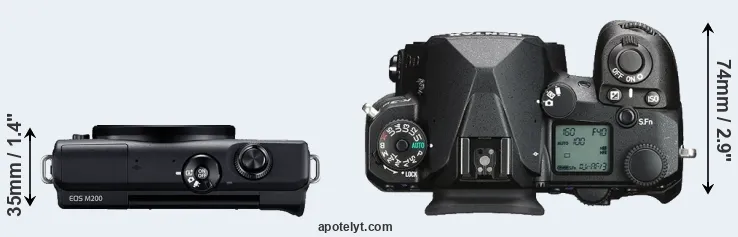Compare M200 versus K-3 III top