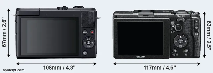 Comparison M200 or GR II rear