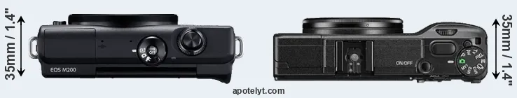 Compare M200 versus GR II top