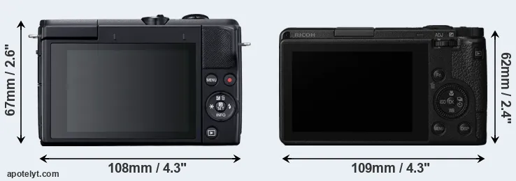 Comparison M200 or GR III rear