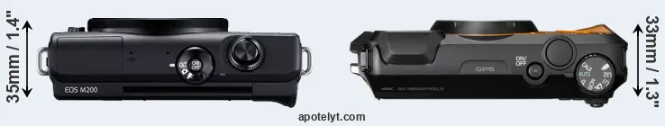 Compare M200 versus WG-6 top