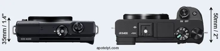 Compare M200 versus A6400 top