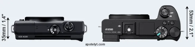 Compare M200 versus A6500 top