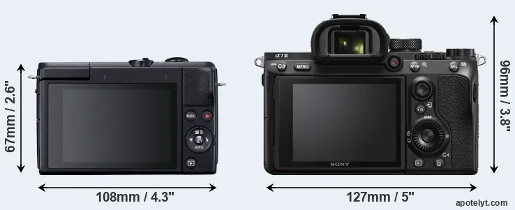 Comparison M200 or A7 III rear