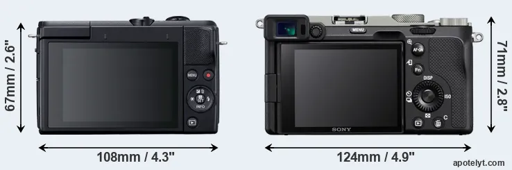 Comparison M200 or A7C rear